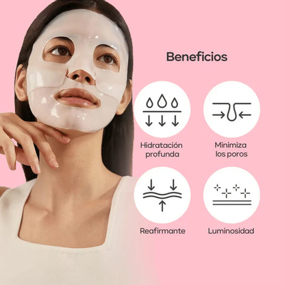 GLOW PROFESSIONAL™ Mascarilla de Bio-Colágeno 100% EFECTIVA